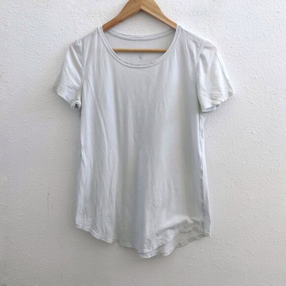 LULULEMON Short Sleeves Tee No Size Tag Check Measurements - Picture 1 of 6